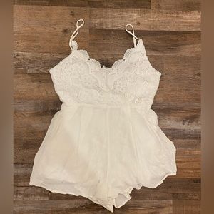 White Lacey Romper